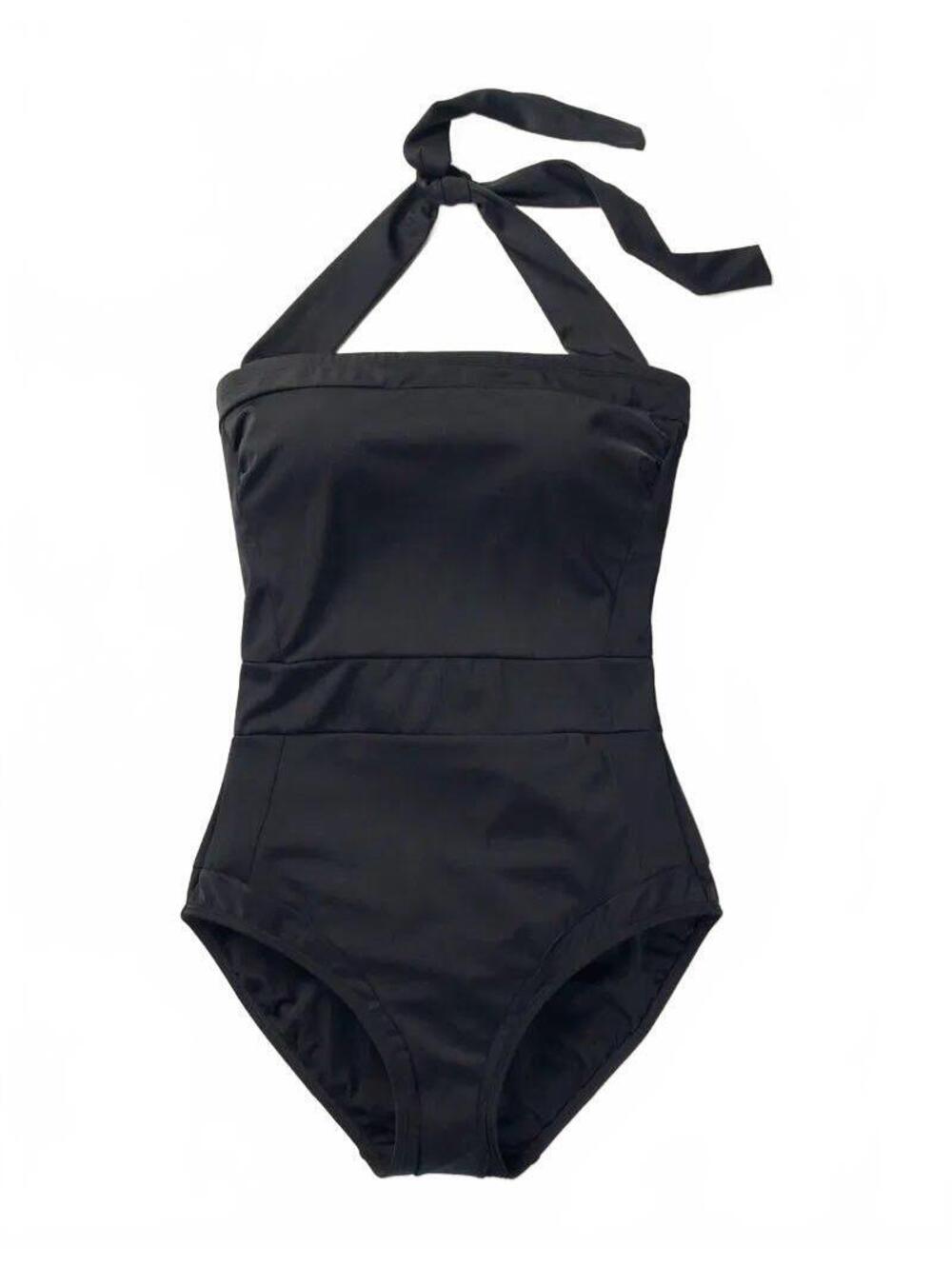 BODEN SANTOTINI halter tie size 12R full bottom coverage one piece swimsuit New